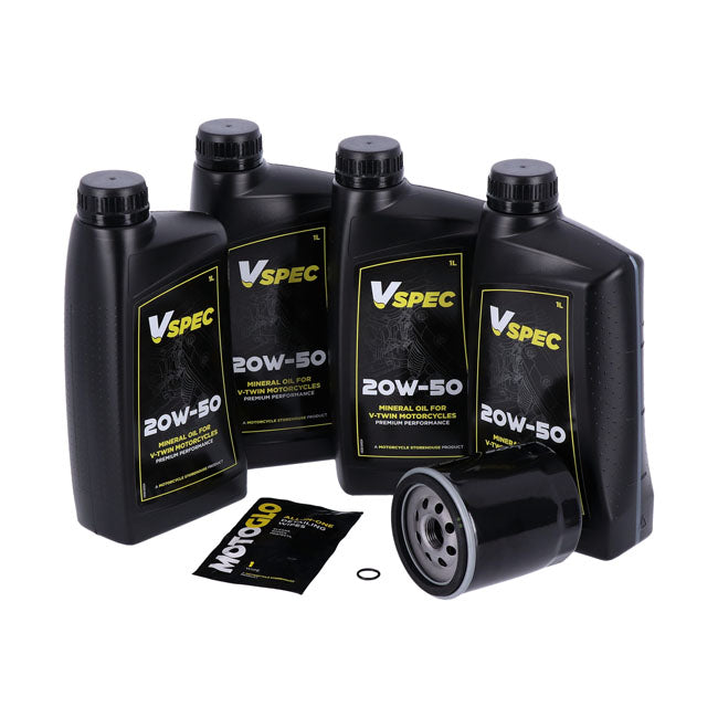 Kit Mantenimiento De Aceite Motor 20W50 Mineral Para Harley-Davidson Touring