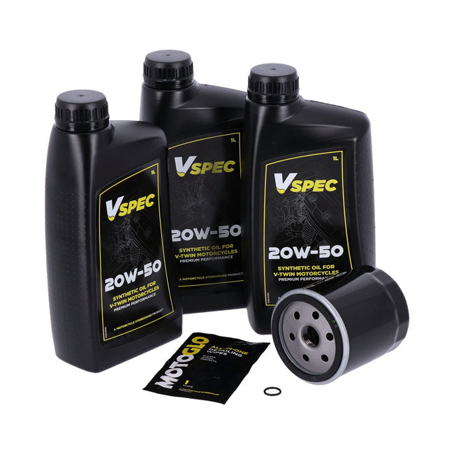 20W50 Synthetic Engine Oil Maintenance Kit for Harley-Davidson Softail, FXR and XL