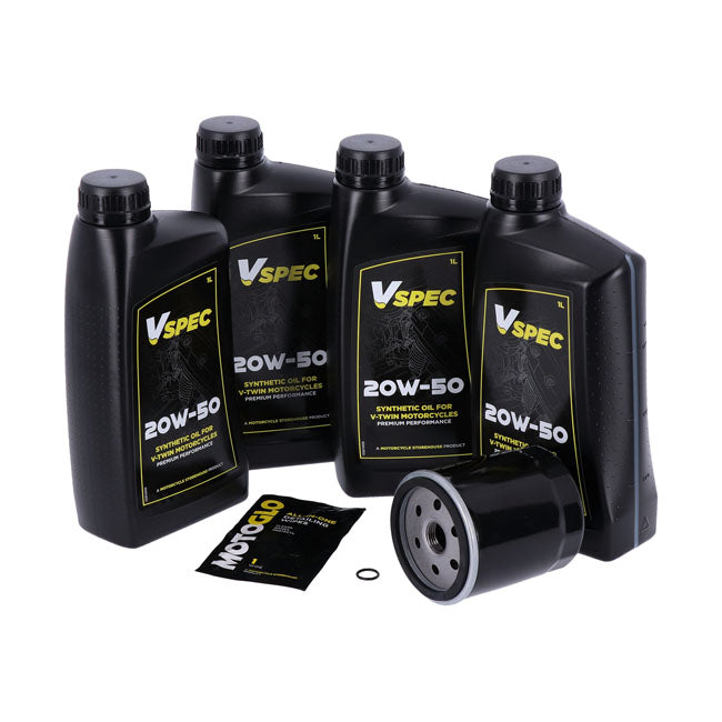 Kit Mantenimiento De Aceite Motor 20W50 Sintetico Para Harley-Davidson Touring