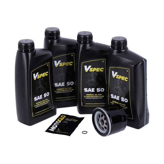 SAE 50 Engine Oil Change Kit for Harley-Davidson L82-84 FL Shovel; L82-84 FX Shovel