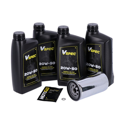 Kit cambio olio minerale 20w50 per Harley-Davidson Dyna