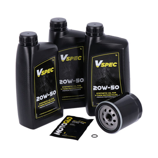 Kit di cambio di olio sintetico 20W50 per Harley-Davidson Softail e Dyna