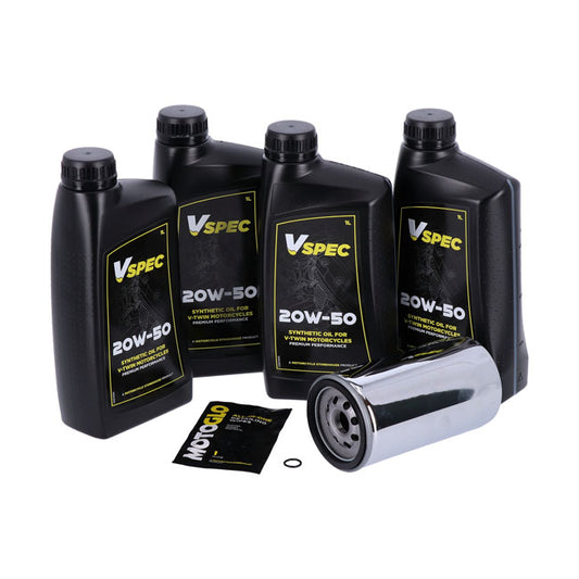 Kit di cambio di olio sintetico 20W50 per Harley-Davidson Dyna