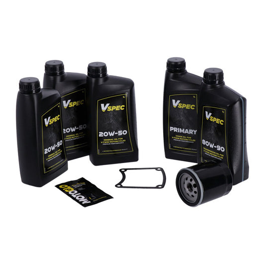 Kit Oil Change "Big Oil". Minerale. Filtro nero per Harley Davidson 87-94 FXR