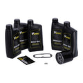 MCS,Kit De Cambio De Aceite  'Big Oil'. Mineral. Filtro Negro Para Harley Davidson 84-98 Softail