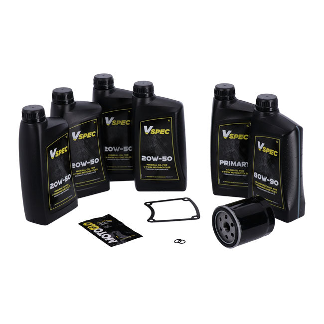 Kit Cambio Aceite 'Big Oil'. Mineral. Filtro Negro Para Harley Davidson 86-98 FLT/Touring