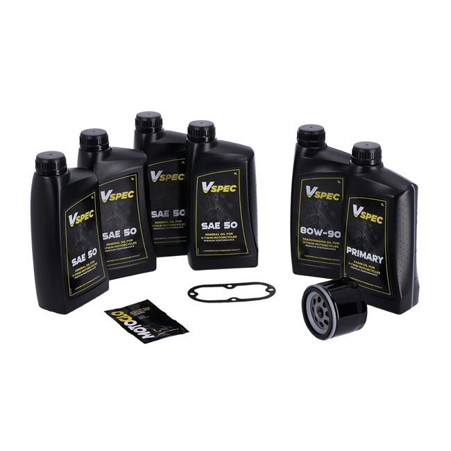 Kit De Servicio Big Oil. Mineral SAE50. Filtro Negro Para Harley Davidson L82-84 Fl Shovel; 82-84 Fx Shovel