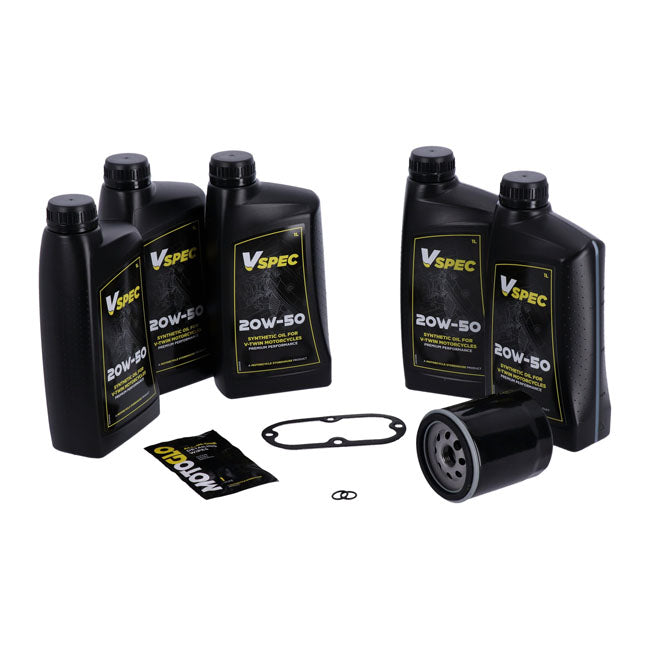 Kit change oil 'big oil'. Totally synthetic. Black filter for Harley Davidson 99-06 Softail; 99-05 Dyna