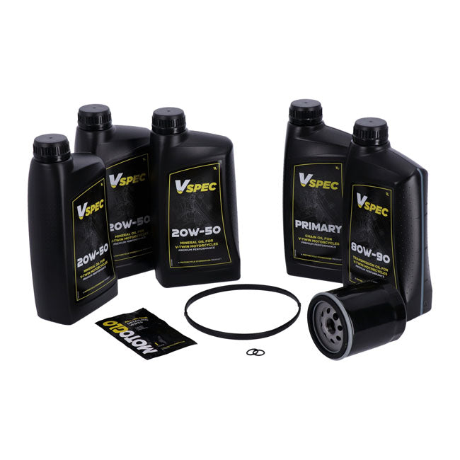 Kit Cambio Aceite 'Big Oil'. Mineral. Filtro Negro Para Harley Davidson 06-17 Dyna; 07-17 Softail