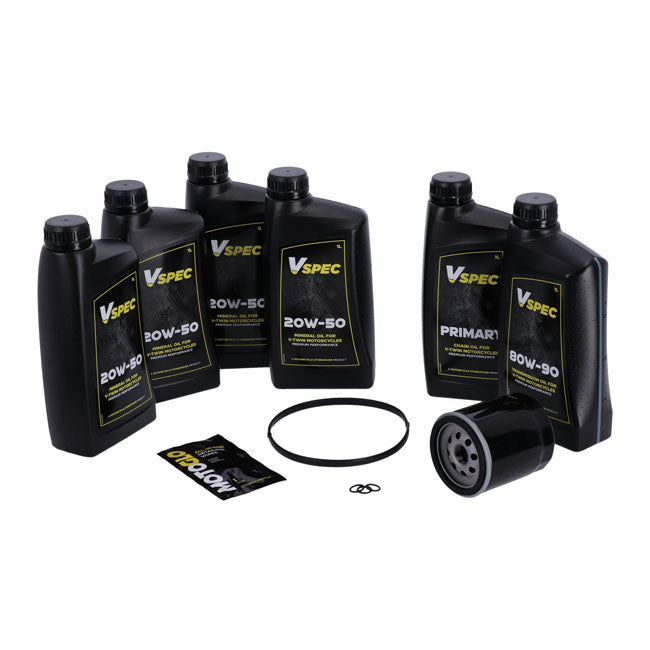 Kit Cambio Aceite 'Big Oil'. Mineral. Filtro Negro Para Harley Davidson 07-16 FLT/Touring; 09-16 Trike