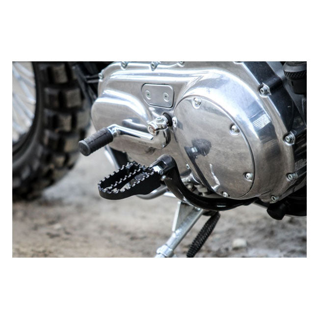 Estriberas Burly Estilo MX Negras Para Harley-Davidson