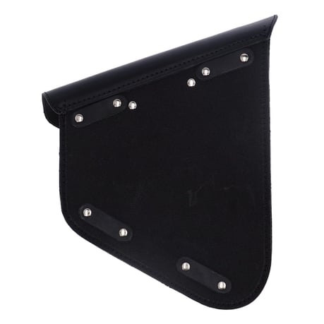 Alforja Longride cuero negro liso para Harley Davidson