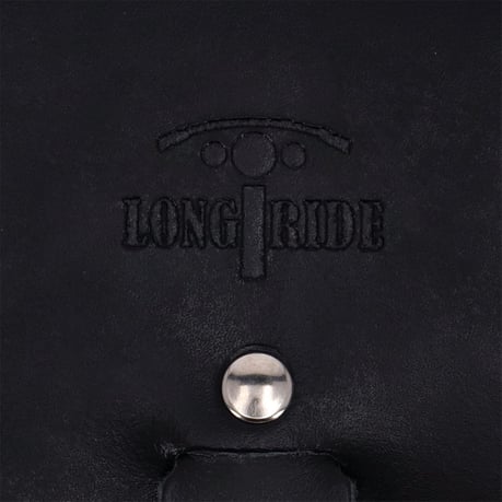 Alforja Longride cuero negro liso para Harley Davidson