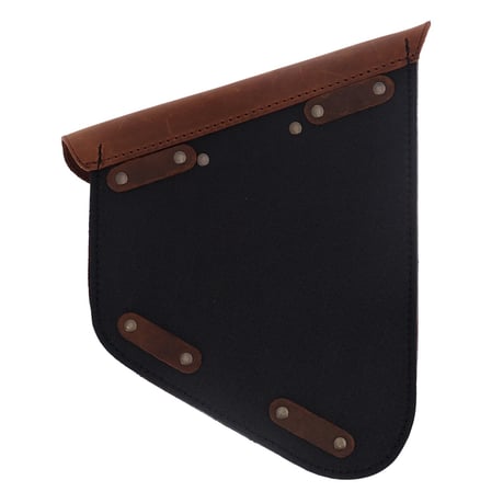 Alforja Longride cuero marrón liso para Harley Davidso