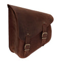 Bolsa para basculante Longride. Cuero marrón liso