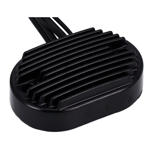 MCS Spannungsregler/Gleichrichter. Schwarz für Harley-Davidson 01-06 Softail