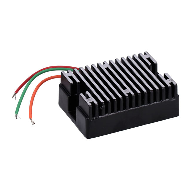 MCS Voltage Regulator/Rectifier. Black for Harley-Davidson 65-77 XL; 65-69 FL