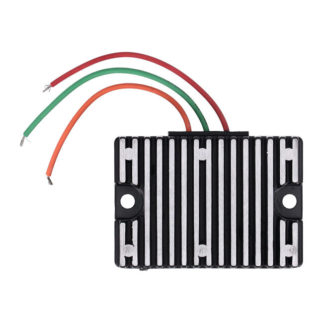 MCS Voltage Regulator/Rectifier. Black for Harley-Davidson 65-77 XL; 65-69 FL