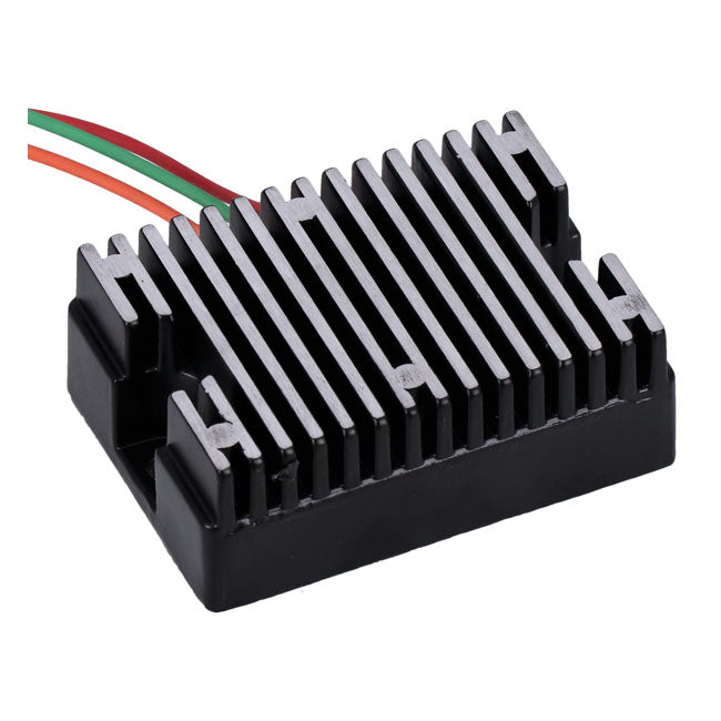 MCS Voltage Regulator/Rectifier. Black for Harley-Davidson 65-77 XL; 65-69 FL