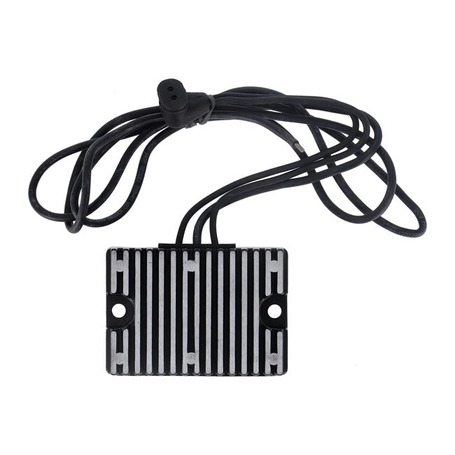 MCS Spannungsregler/Gleichrichter. Schwarz für Harley-Davidson 76-80 Big Twin
