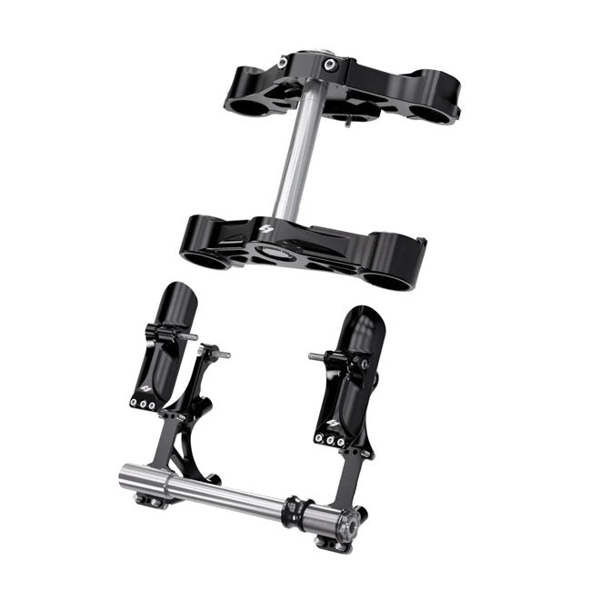 Kraus KR8 Touring-Komponentenkit. Schwarz für Harley-Davidson