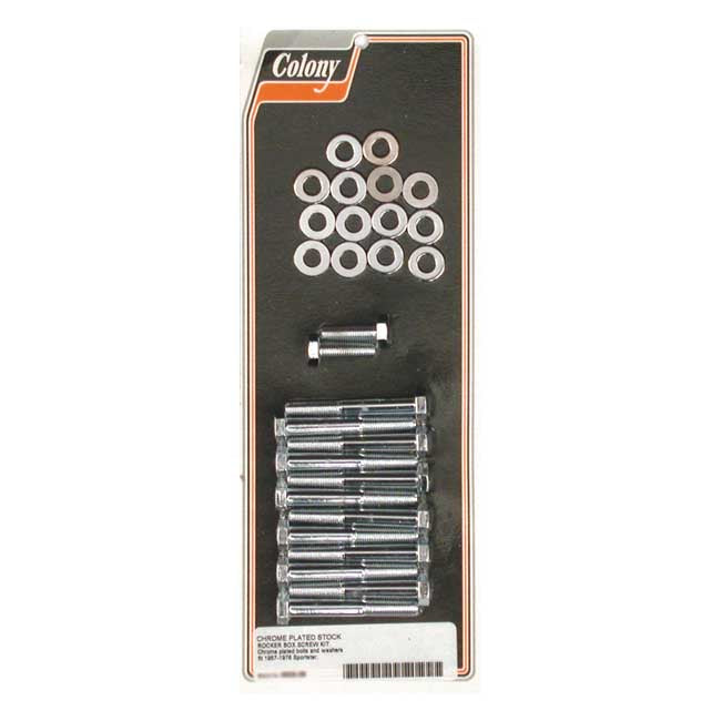 Colony Sportster Rocker Box Bolt Set. Hex, Chrom für Harley-Davidson