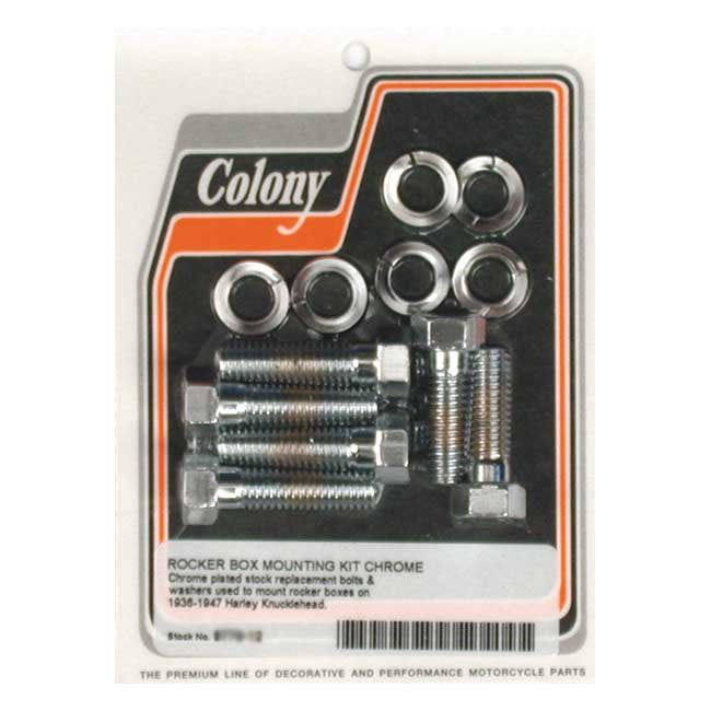 Colony, Linkage Rocker Box Bolt Kit. Chrom für Harley-Davidson