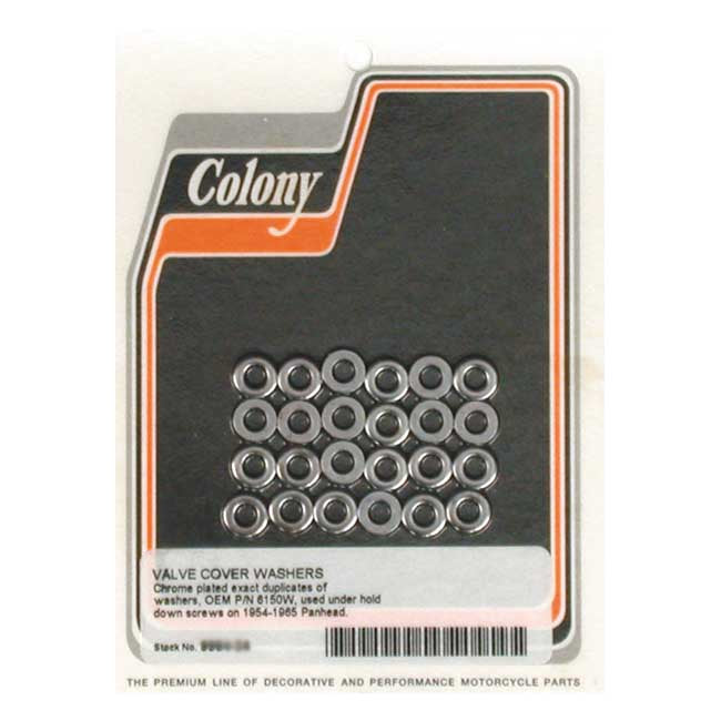 Colony, Juego Arandelas Tapa Balancin. Cromo Para Harley-Davidson