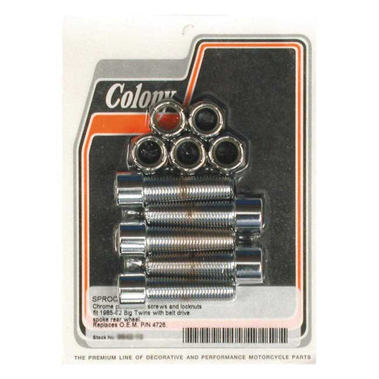 Colony, Kit De Pernos Y Tuercas De Rueda Dentada Para Harley Davidson 85-92 B.T.