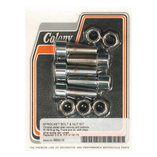 Colony, Kit De Pernos Y Tuercas De Rueda Dentada Para Harley Davidson 73-84 B.T.; 79-90 XL