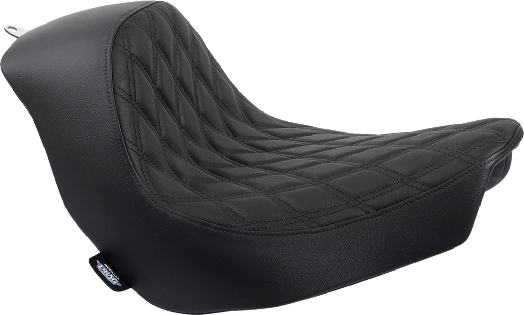 Diamond Solo Seat, Black Thread for Harley Davidson