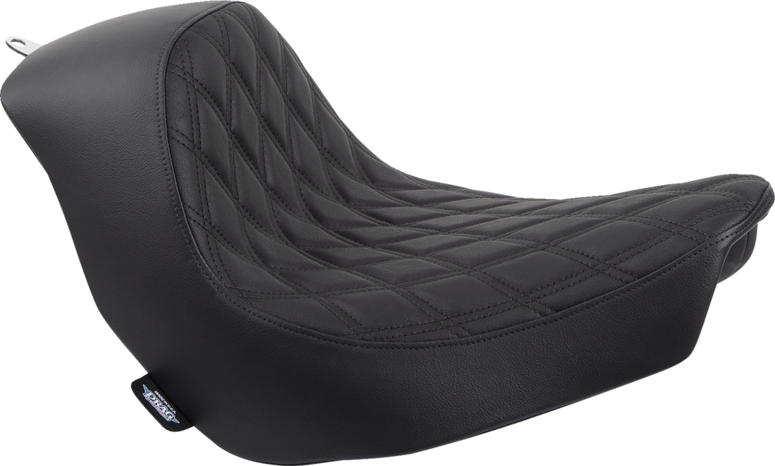 Asiento Individual Doble Diamante, Hilo Negro Para Harley Davidson