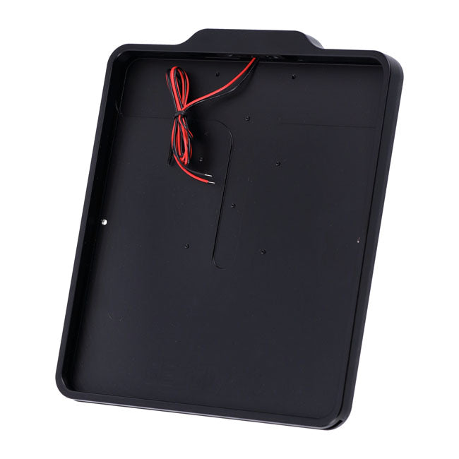 DMP, Marco De Matrícula Con Luz 5.0 DE. Negro Mate Para Harley Davidson