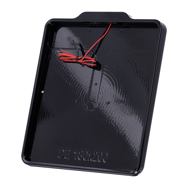 DMP, Marco De Matrícula Con Luz 5.0 DE. Negro Brillante Para Harley Davidson