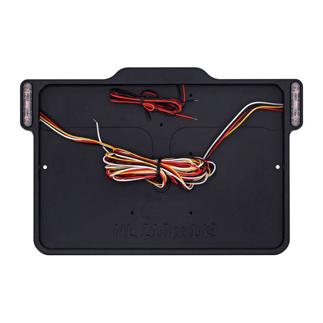 DMP, 3-in-1 Kennzeichenrahmen 3.0 NL BE, Mattschwarz für Harley-Davidson