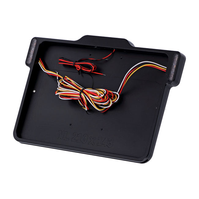 DMP, 3-in-1 Kennzeichenrahmen 3.0 NL BE, Mattschwarz für Harley-Davidson