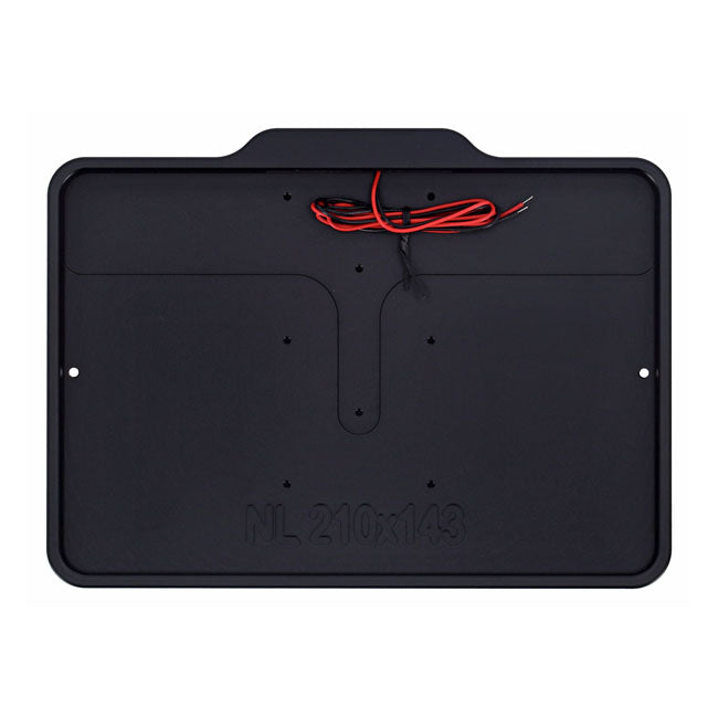 DMP, Marco De Matrícula Con Luz 5.0 NL BE. Negro Mate Para Harley Davidson