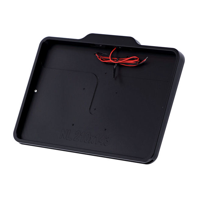 DMP, Marco De Matrícula Con Luz 5.0 NL BE. Negro Mate Para Harley Davidson