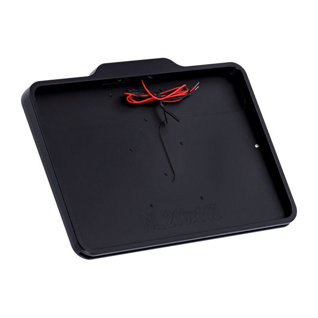 DMP, Marco De Matrícula Con Luz 5.0 NL BE. Negro Mate Para Harley Davidson