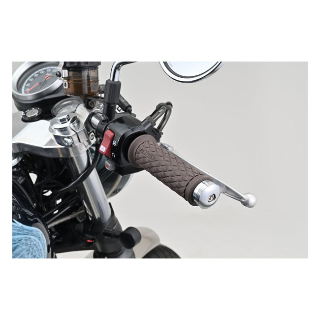Daytona Chrom-Lenkerendenspiegel-Adapterset für Harley Davidson