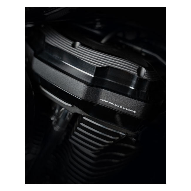 PM, Race Series Rocker Covers. Black Ops for Harley-Davidson