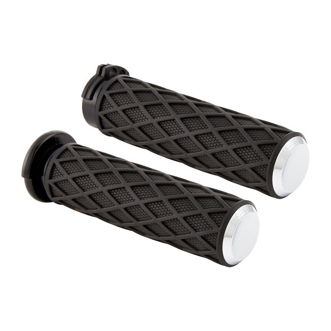 Diamond Chrome Lenkergriff-Set für Harley-Davidson