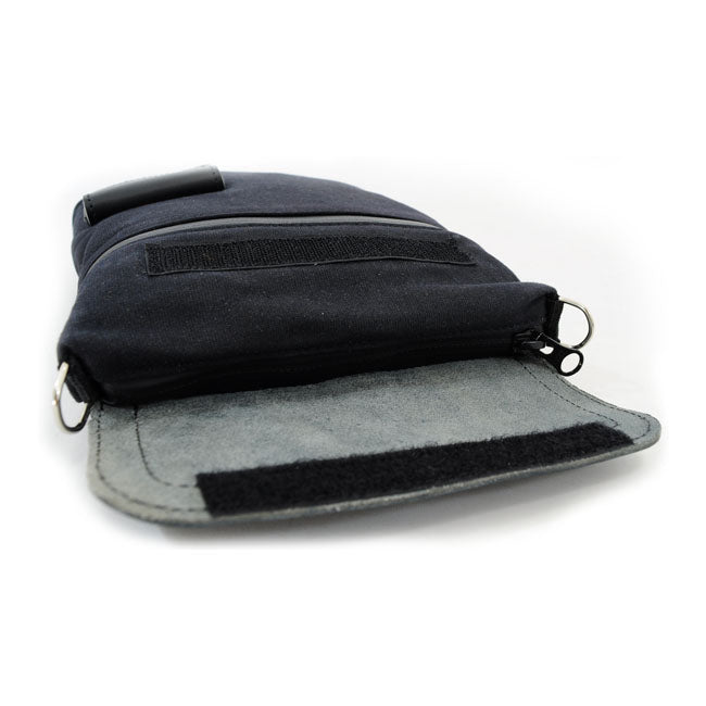 Bolsa De Viaje-Depósito Lona Heritage Negra Para Moto