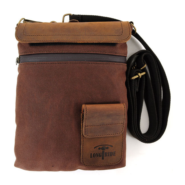 Bolsa De Viaje-Deposito Lona Heritage Marron Para Moto