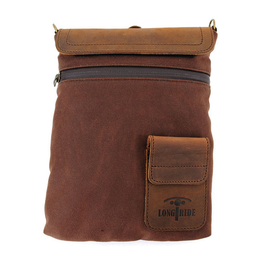 Bolsa De Viaje-Deposito Lona Heritage Marron Para Moto