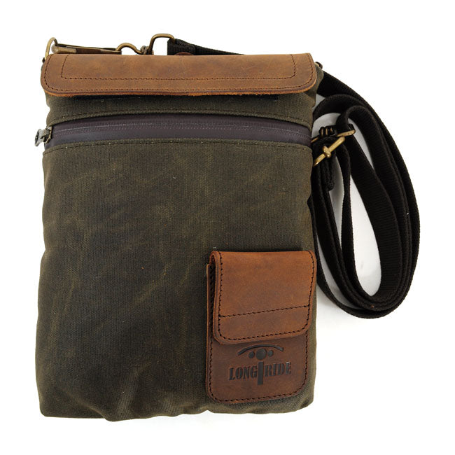 Khaki Heritage Canvas Motorcycle Travel Tank Bag