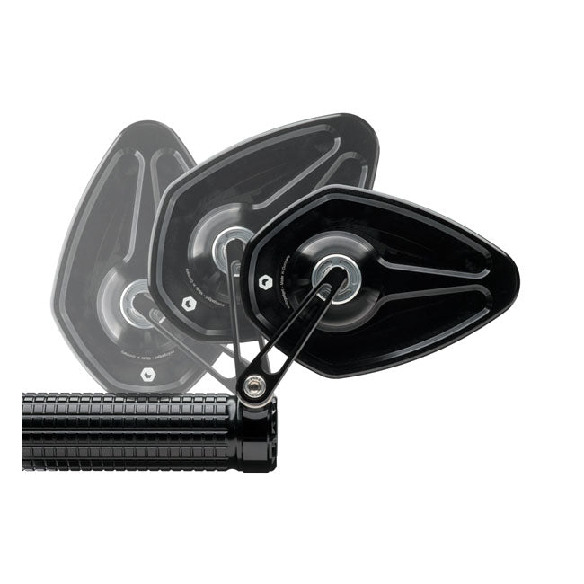 Motogadget, Mo.View Sport 60 Flip Mirror Black for Harley-Davidson