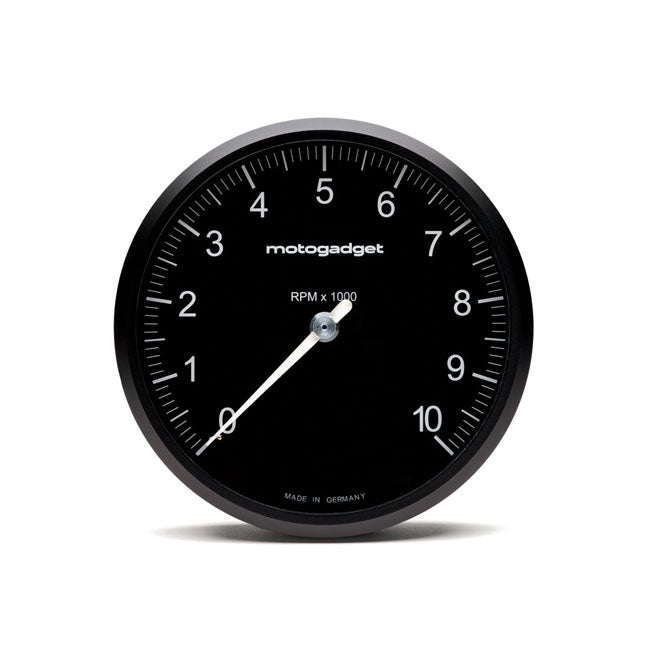 Motogadget, Chronoclassic 2 „Tacho Face“-Tachometer. 10.000 U/min. Schwarzes B für Harley Davidson