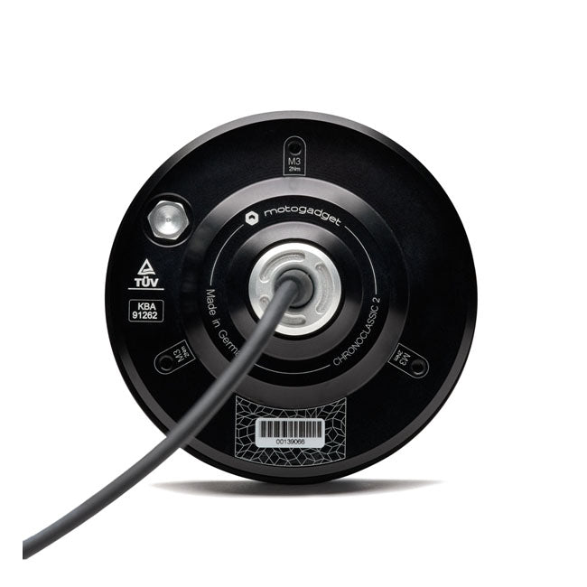 Motogadget, Chronoclassic 2 „Tacho Face“-Tachometer. 10.000 U/min. Schwarzes B für Harley Davidson