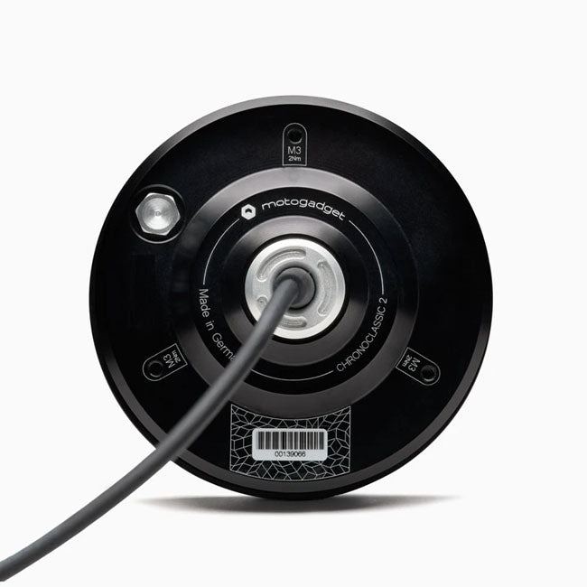 Motogadget, Chronoclassic 2 „Tacho Face“-Tachometer. 14.000 U/min. Schwarzes B für Harley Davidson